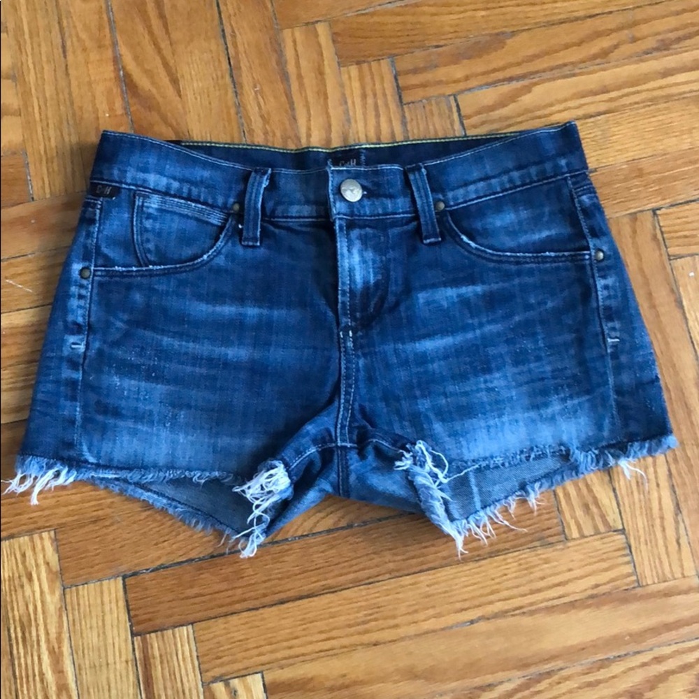 Citizens of Humanity Distressed Denim Shorts Sz 24